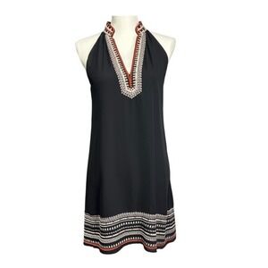 THML Anthropology Embroidered Dress Sz XS Midi Western Boho Resort Vacation Soft